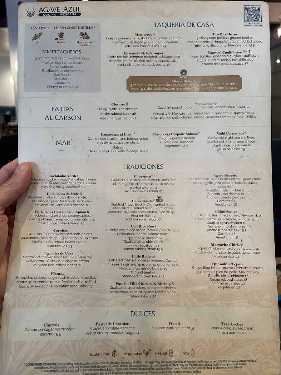 Agave Azul Kirkman Menu - Image 2